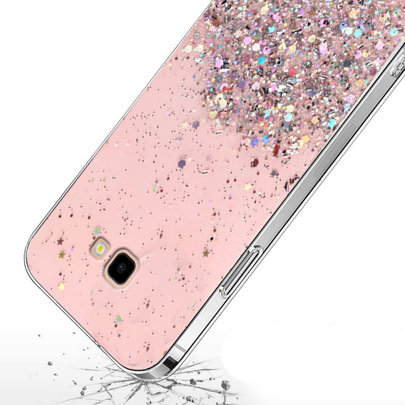 Калъфи за Samsung Galaxy J4 Plus, Glittery, розов