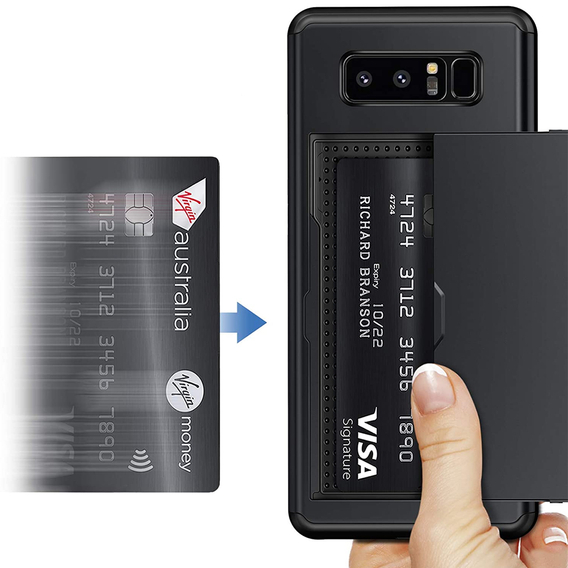 Калъфи за Samsung Galaxy Note 8, Sliding Card Holder, черен