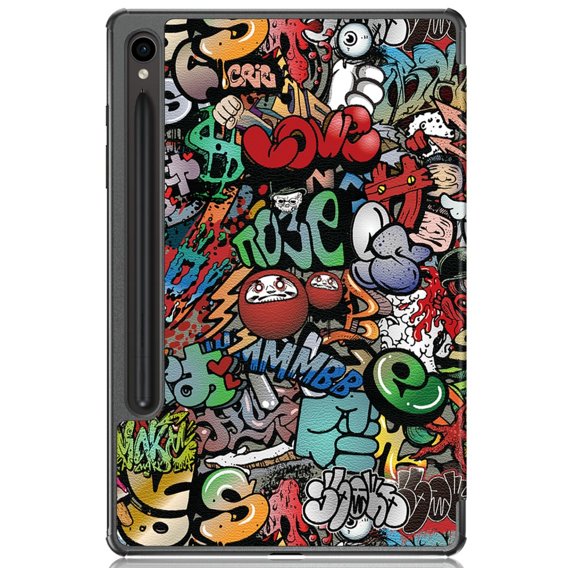 Калъфи за Samsung Galaxy Tab S9, Smartcase Hybrid Pen Slot, graffiti