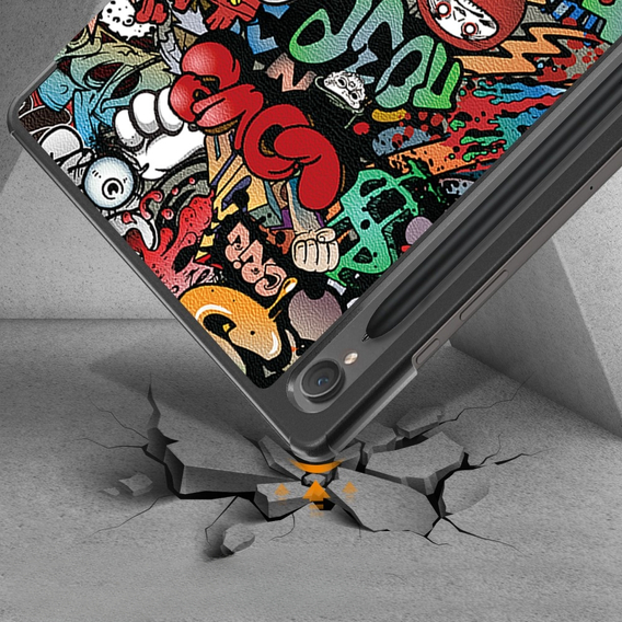 Калъфи за Samsung Galaxy Tab S9, Smartcase Hybrid Pen Slot, graffiti