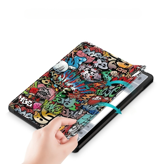 Калъфи за Samsung Galaxy Tab S9, Smartcase Hybrid Pen Slot, graffiti