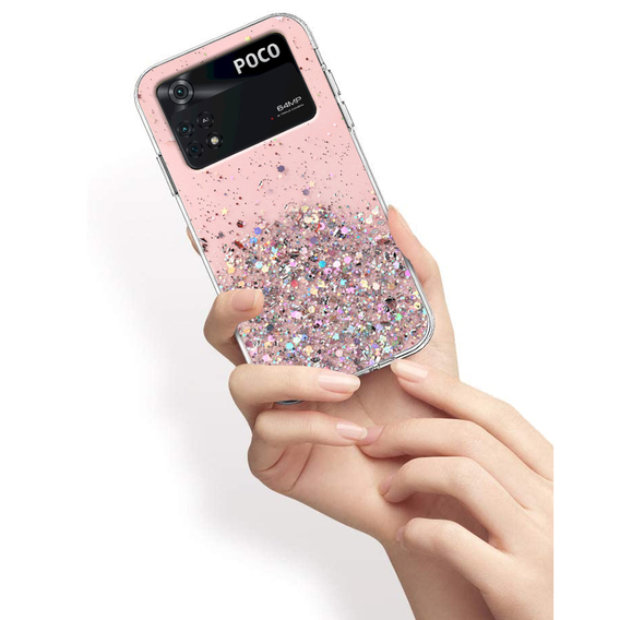 Калъфи за Xiaomi Poco M4 Pro 4G, Glittery, розов