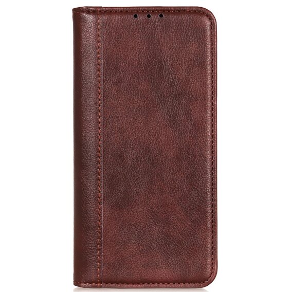 Калъфи за Xiaomi Redmi Note 13 Pro 4G, Wallet Litchi Leather, кафяв