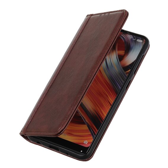 Калъфи за Xiaomi Redmi Note 13 Pro 4G, Wallet Litchi Leather, кафяв