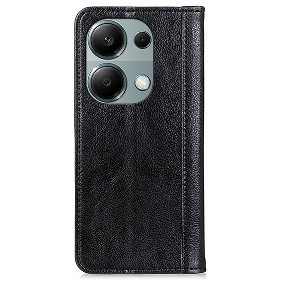 Калъфи за Xiaomi Redmi Note 13 Pro 4G, Wallet Litchi Leather, черен