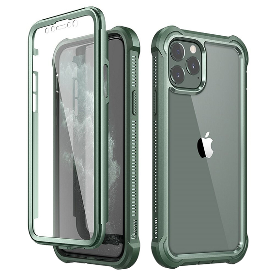 Калъфи за iPhone 11, Dexnor Full Body Rugged, прозрачен / зелен