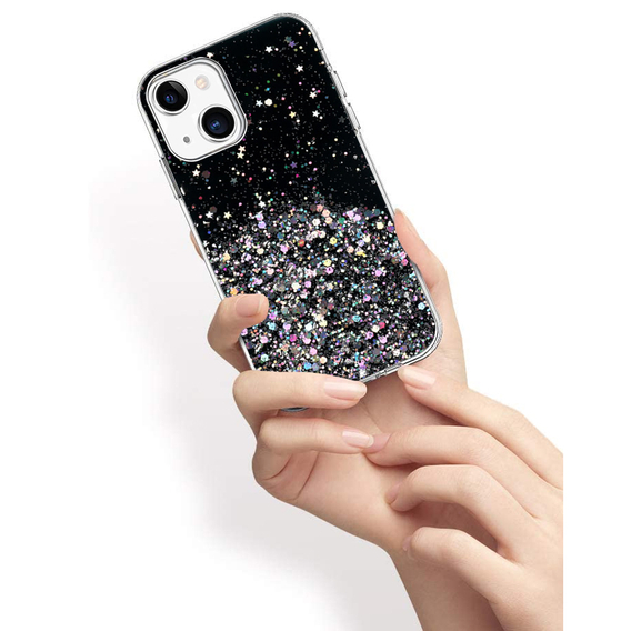 Калъфи за iPhone 13, Glittery, черен