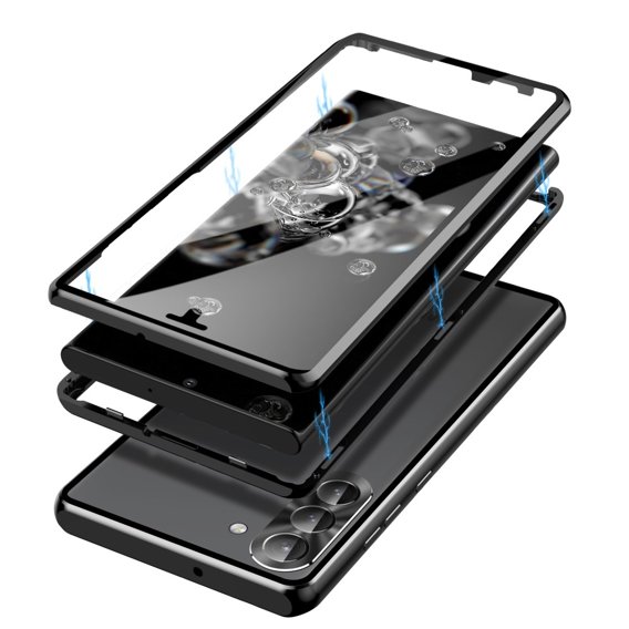 Калъфът за Samsung Galaxy S23 Plus, Magnetic Dual Glass, черен