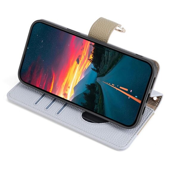 Калъфът с цип Wallet Zipper Pocket за Oppo Reno 11F 5G, Wallet Zipper Pocket, с огледало, син