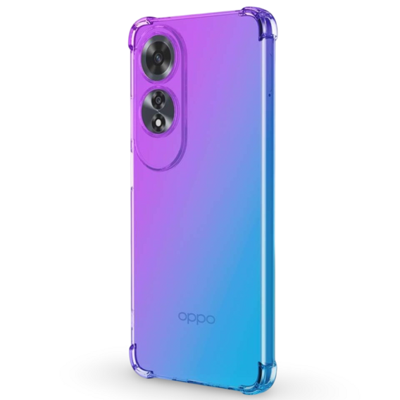 Калъфът Gradient Dropproof за Oppo A60, Лилаво / синьо