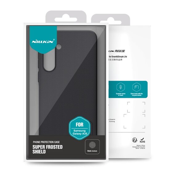 Калъфът NILLKIN за Samsung Galaxy A35 5G, Super Frosted Shield Case, черен