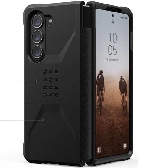 Калъфът Urban Armor Gear за Samsung Galaxy Z Fold 5 5G, Civilian, черен