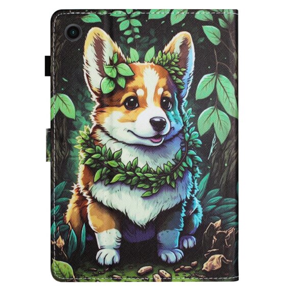 Калъф за Lenovo Tab M10 Plus TB-X606F, с капак, corgi dog