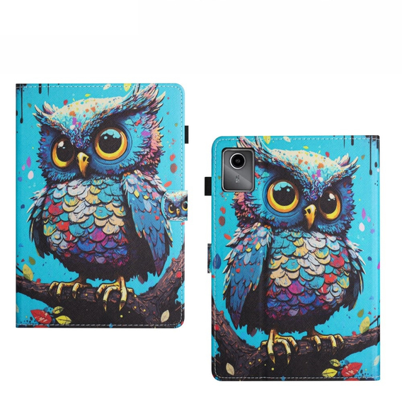 Калъф за Lenovo Tab M11, с капак, owl