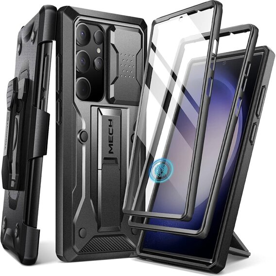 Калъф за Samsung Galaxy S23 Ultra, Tongate MECH Series Clip, черен