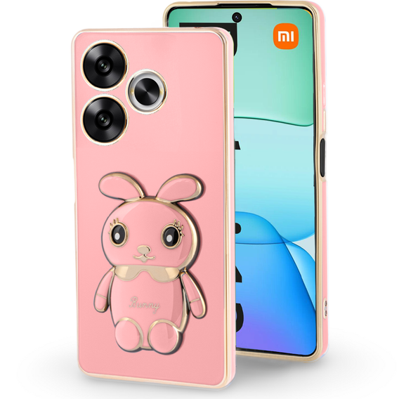 Калъф за Xiaomi Redmi 13, Rabbit, розов