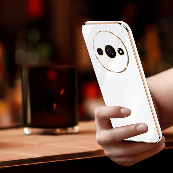 Калъф за Xiaomi Redmi A3, Glamour CamShield, бял