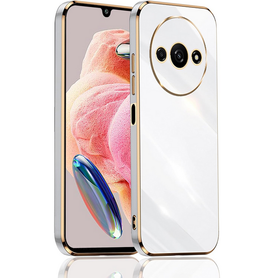 Калъф за Xiaomi Redmi A3, Glamour CamShield, бял