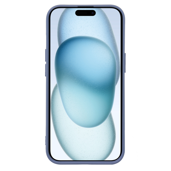 Калъф за iPhone 15 Plus, Silicone Lite, сив