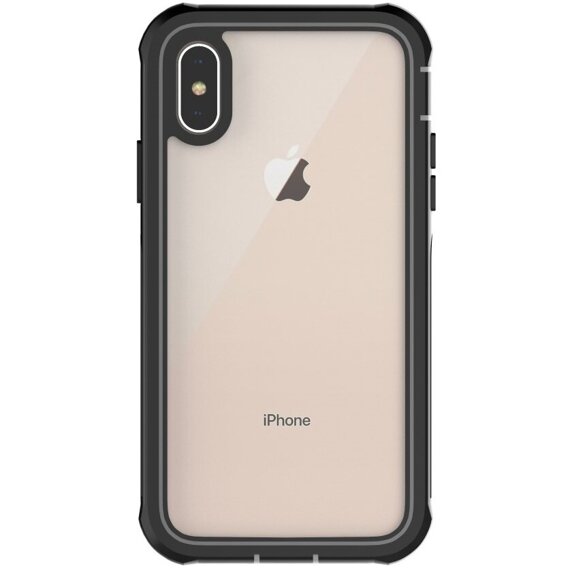 Калъф за iPhone X / XS, Shockproof, с фолио, черен