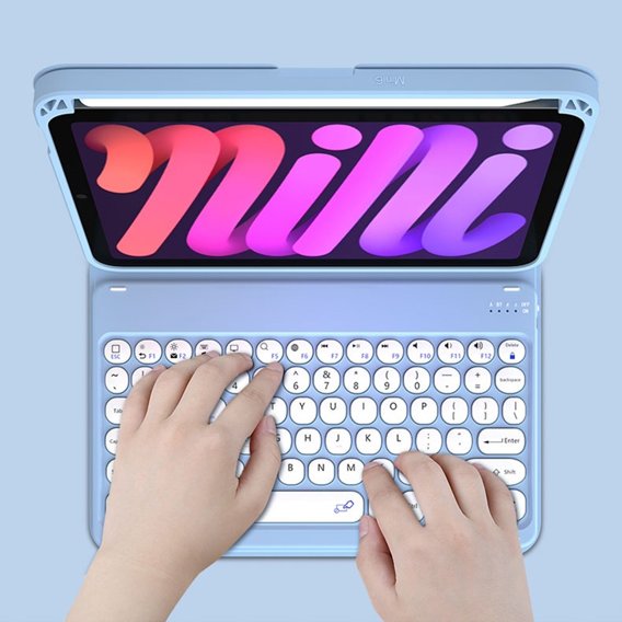 Калъф + клавиатура iPad mini 6 2021 8,3'', Magnetic Keyboard, черен