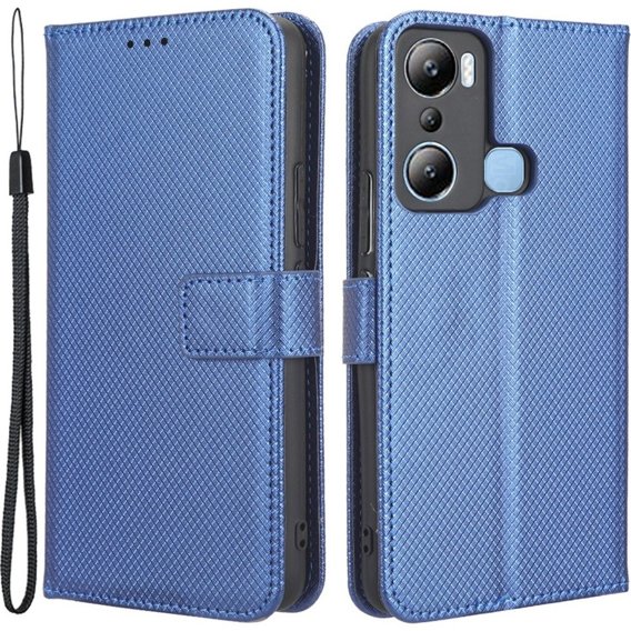 Калъф с капак за Infinix Hot 20i, Wallet Smart Magnet Case, син