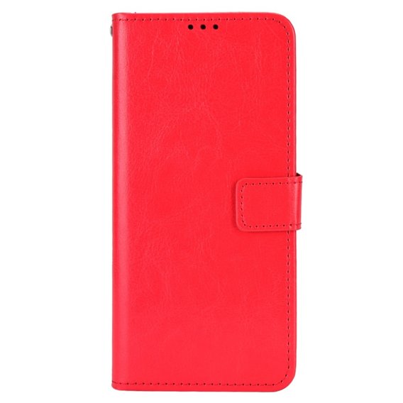 Калъф с капак за Infinix Note 12 5G, Crazy Horse Wallet, червен