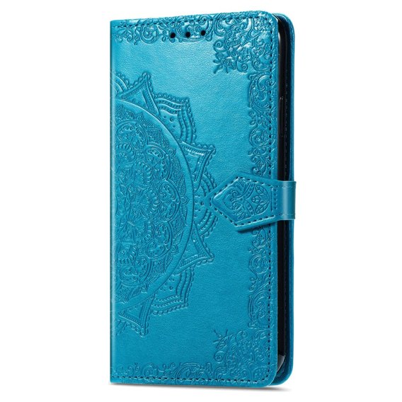 Калъф с капак за Infinix Note 30 Pro 4G, Wallet mandala, син