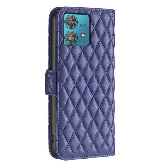 Калъф с капак за Motorola Edge 40 Neo, Wallet, BINFEN COLOR, син