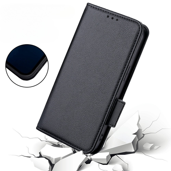 Калъф с капак за Nokia X30 5G, Wallet Litchi Magnet Case, черен