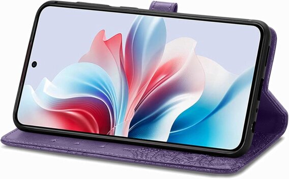 Калъф с капак за Oppo Reno 11F 5G, Mandala, лилав