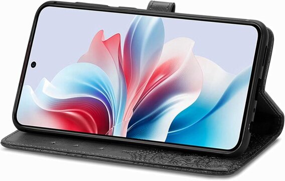 Калъф с капак за Oppo Reno 11F 5G, Mandala, черен