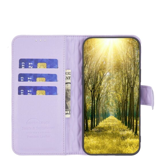 Калъф с капак за Oppo Reno 11F 5G, Wallet, BINFEN COLOR, лилав