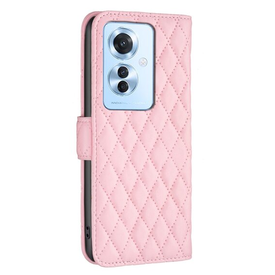 Калъф с капак за Oppo Reno 11F 5G, Wallet, BINFEN COLOR, розов