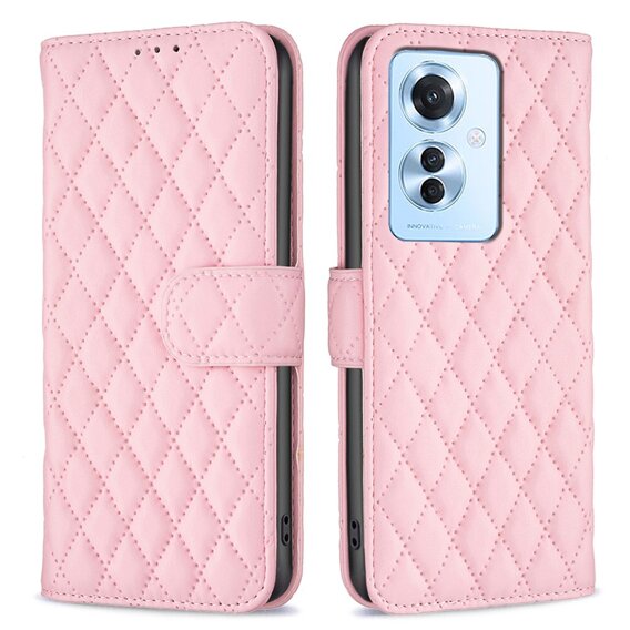 Калъф с капак за Oppo Reno 11F 5G, Wallet, BINFEN COLOR, розов