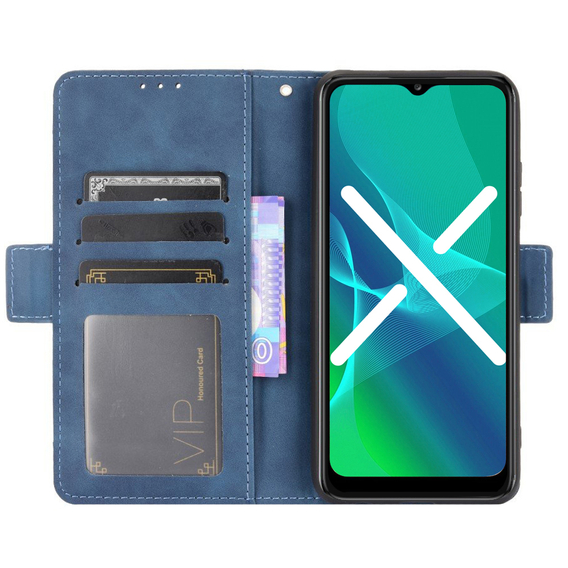 Калъф с капак за Realme GT 2 / Realme GT Neo 2, Card Slot, син