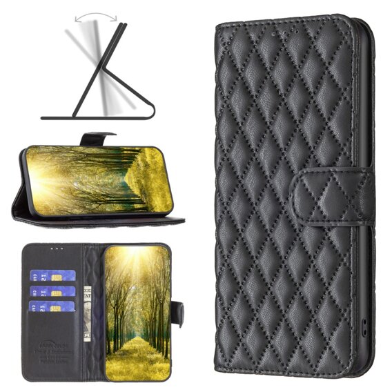 Калъф с капак за Samsung Galaxy A05s, Wallet, BINFEN COLOR, черен