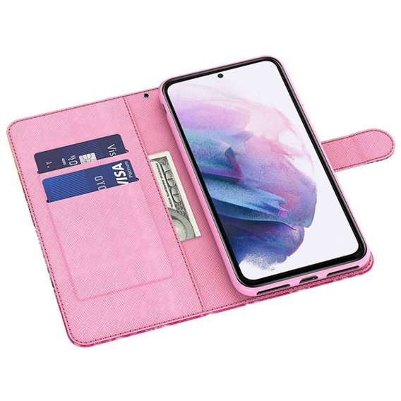 Калъф с капак за Samsung Galaxy A14 4G/5G, Wallet Butterfly, син