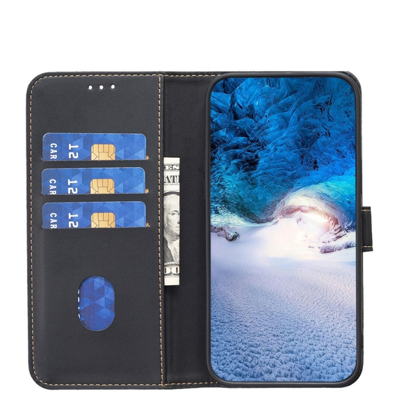 Калъф с капак за Samsung Galaxy A35 5G, BINFEN Wallet, черен