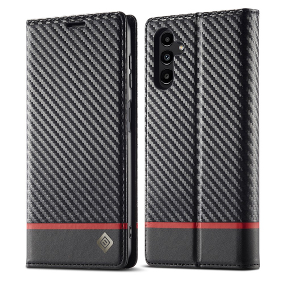 Калъф с капак за Samsung Galaxy A35 5G, Carbon LC.IMEEKE, черен