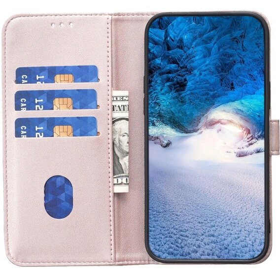 Калъф с капак за Samsung Galaxy A55 5G, BINFEN Wallet, розов