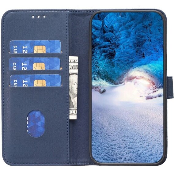 Калъф с капак за Samsung Galaxy A55 5G, BINFEN Wallet, син