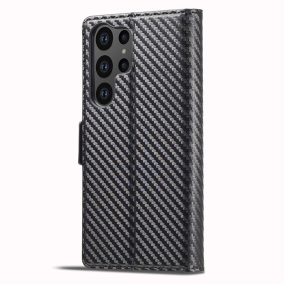 Калъф с капак за Samsung Galaxy S24 Ultra, Carbon LC.IMEEKE, черен