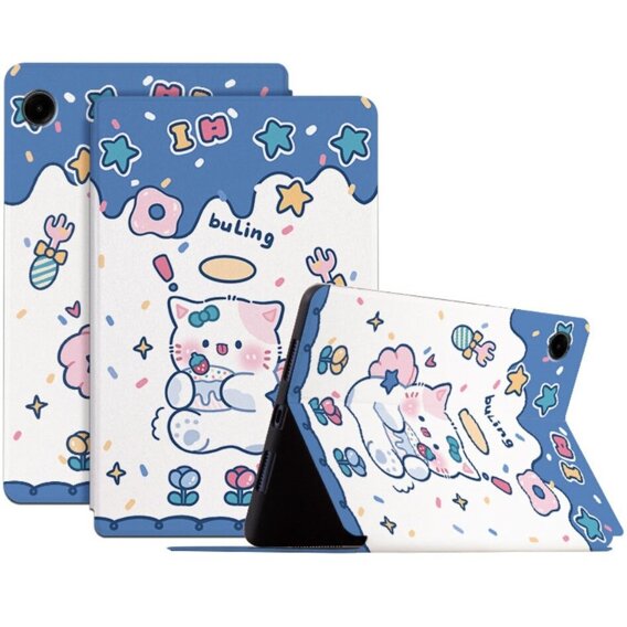 Калъф с капак за Samsung Galaxy Tab A9, angel kitty