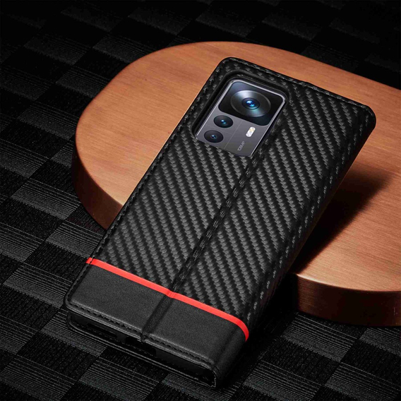 Калъф с капак за Xiaomi 12T / 12T Pro, LC.IMEEKE, черен