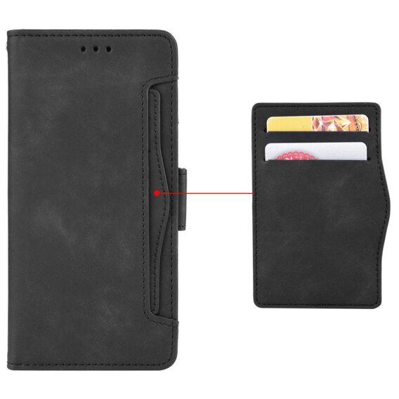 Калъф с капак за Xiaomi Redmi 14C, Card Slot, черен