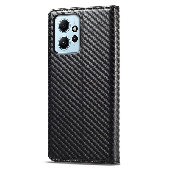 Калъф с капак за Xiaomi Redmi Note 12 4G, Carbon LC.IMEEKE, черен