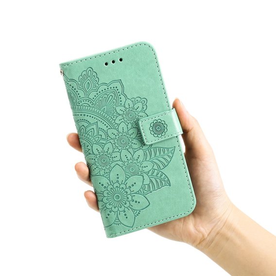 Калъф с капак за Xiaomi Redmi Note 12 4G, Mandala Flower, зелен