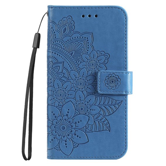 Калъф с капак за Xiaomi Redmi Note 12 4G, Mandala Flower, син