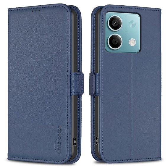 Калъф с капак за Xiaomi Redmi Note 13 5G, BINFEN Wallet, син